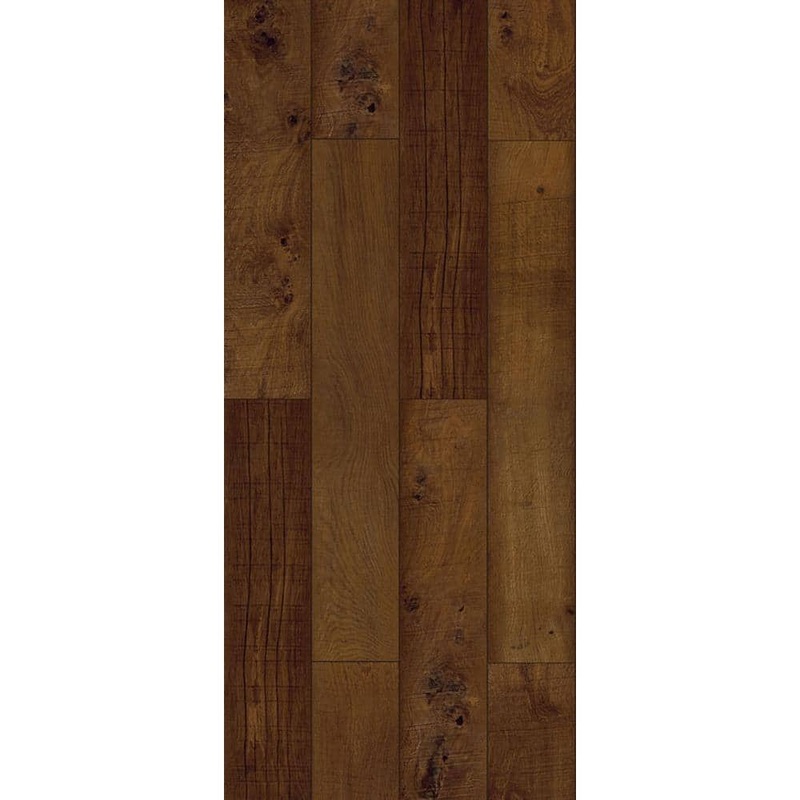 TrafficMaster Walnut Ember Java 4 MIL x 6 in. W x 36 in. L Peel and Stick Water Resistant Luxury Vinyl Plank Flooring (36 sqft/case) HP3087C