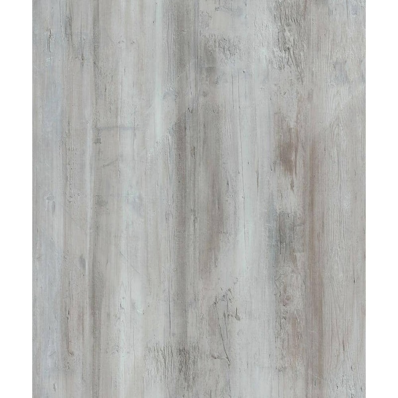 DuraDecor Weekend Warrior Iced Barnwood 3 MIL x 6-in W x 36-in L Peel & Stick Water Resistant Luxury Vinyl Flooring (21 sf/case) DD7572