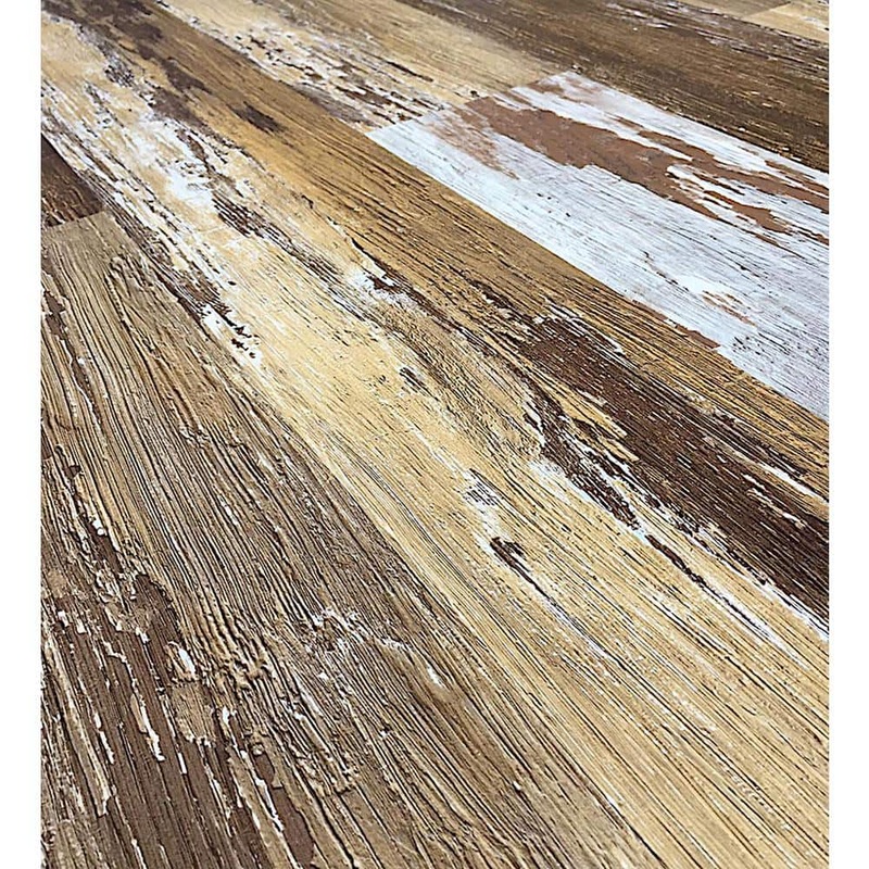 Deco Products Colors Glue Down Floor or Wall DIY Old Brown Wood Aged 6 in. x 36 in. Multi-Tonal Luxury Vinyl Plank (30 sq. ft./case) DVF4