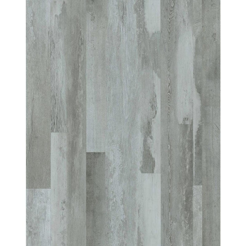 DuraDecor Weekend Warrior Arctic Distressed 3 MIL x 7-in W x 48-in L Peel & Stick Water Resistant Luxury Vinyl Flg (23.3 sf/case) DD6097