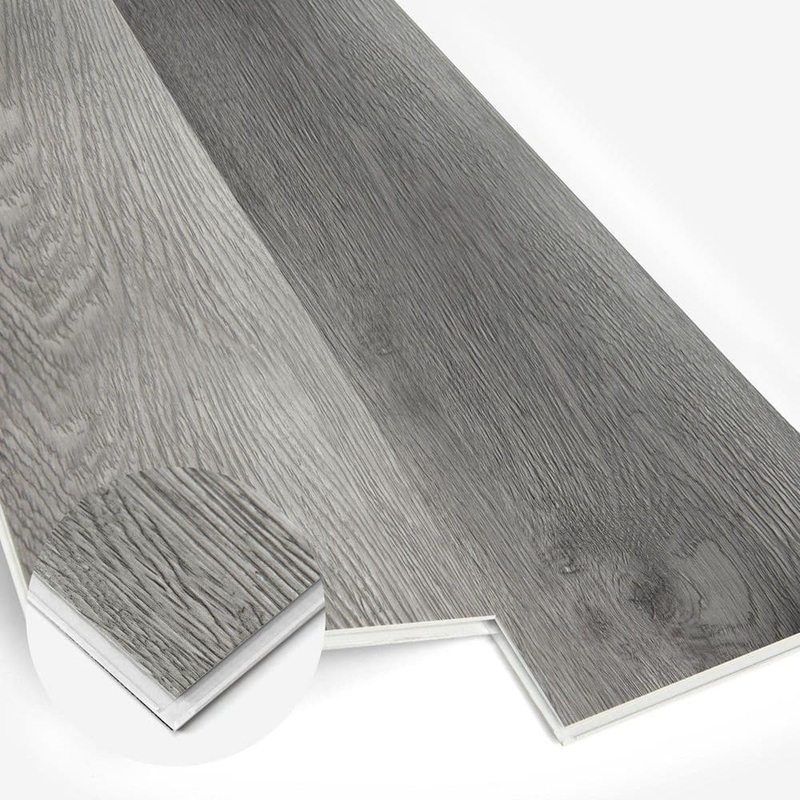 Art3d Drak Gray 12MIL 7.2in.x48in. Waterproof Click Lock Vinyl Plank Flooring, Interlock SPC Rigid Core Flooring(24sq.ft./box) A43hd902NA10usz