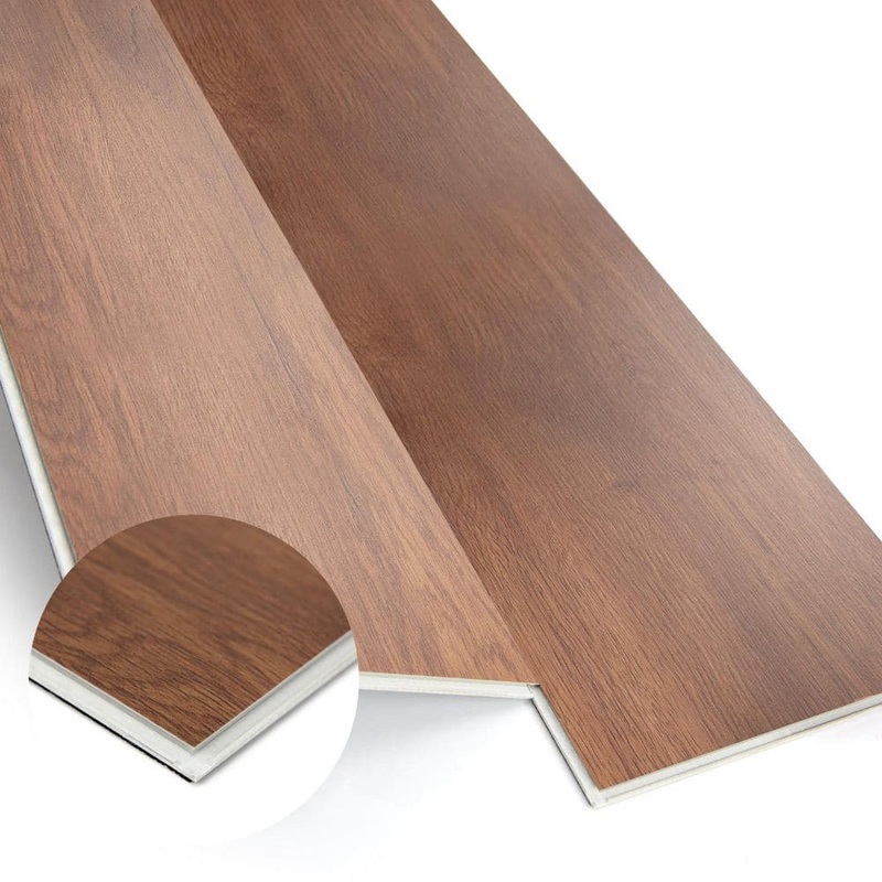 Art3d Reddish Brown 12MIL 7.2 in. x48 in. Waterproof Click Lock Vinyl Plank Flooring, SPC Rigid Core Flooring(24 sq. ft. /box) A43hd906NA10usz