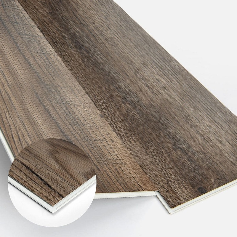 Art3d Walnut 12MIL 7.2 in.x48 in. Waterproof Click Lock Vinyl Plank Flooring, Interlock SPC Rigid Core Flooring(24sq.ft./box) A43hd901NA10usz