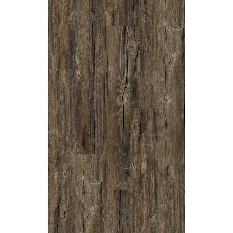 Unbranded Walnut Ember Grey 4 MIL x 6 in. W x 36 in. L Peel and Stick Water Resistant Luxury Vinyl Plank Flooring (36 sqft/case) HP3197A