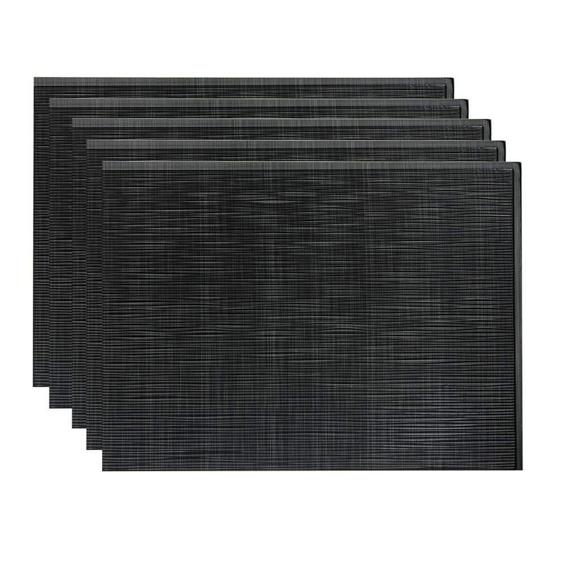 Fasade Brushed Onyx 18.25 in. x 24.25 in. Ripple Vinyl Backsplash Panel in (5-Pack) PB6242
