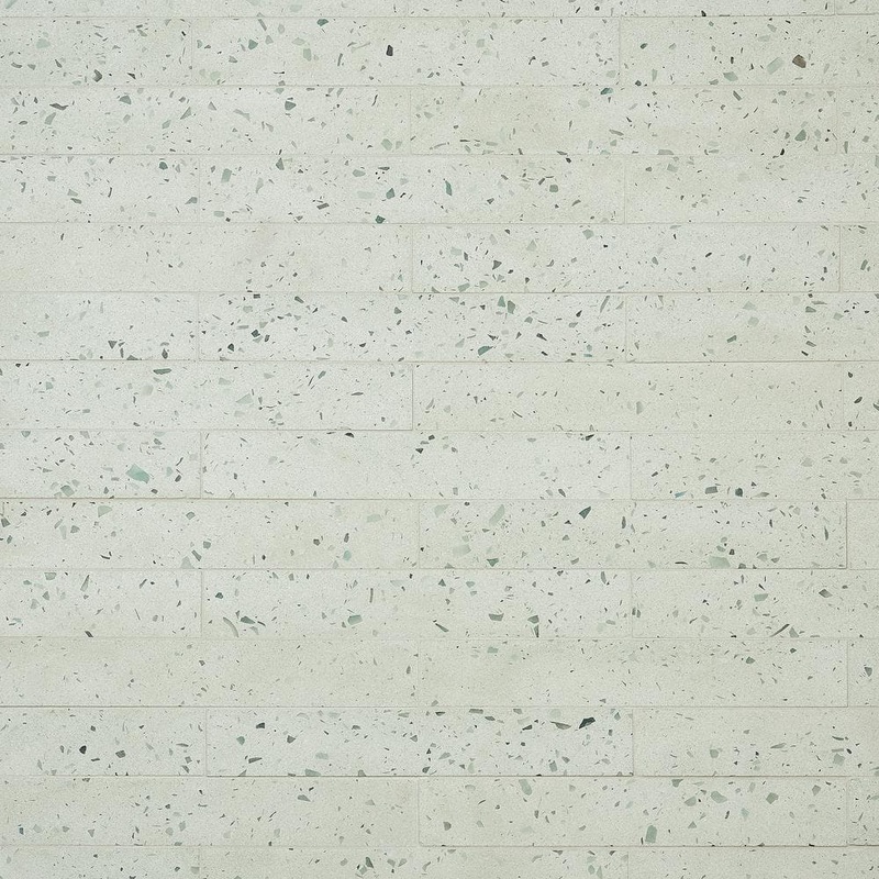Ivy Hill Tile Fusion Brick Aquamarine 2.48 in. x 15.74 in. Natural Terrazzo Cement Subway Wall Tile (5.38 sq. ft./Case) EXT3RD108299