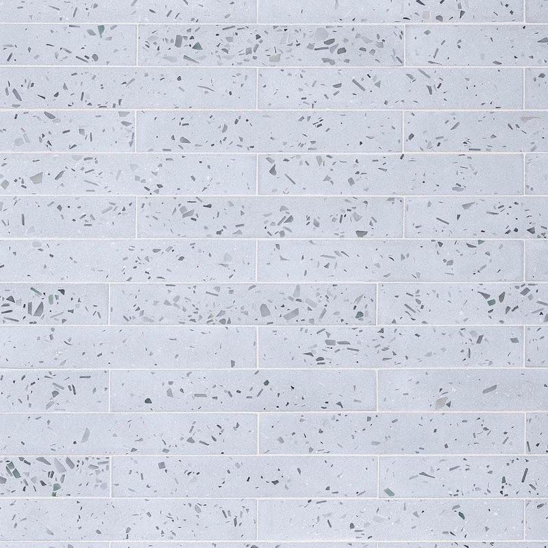 Ivy Hill Tile Fusion Brick Denim Blue 2.48 in. x 15.74 in. Natural Terrazzo Cement Subway Wall Tile (5.38 sq. ft./Case) EXT3RD108301
