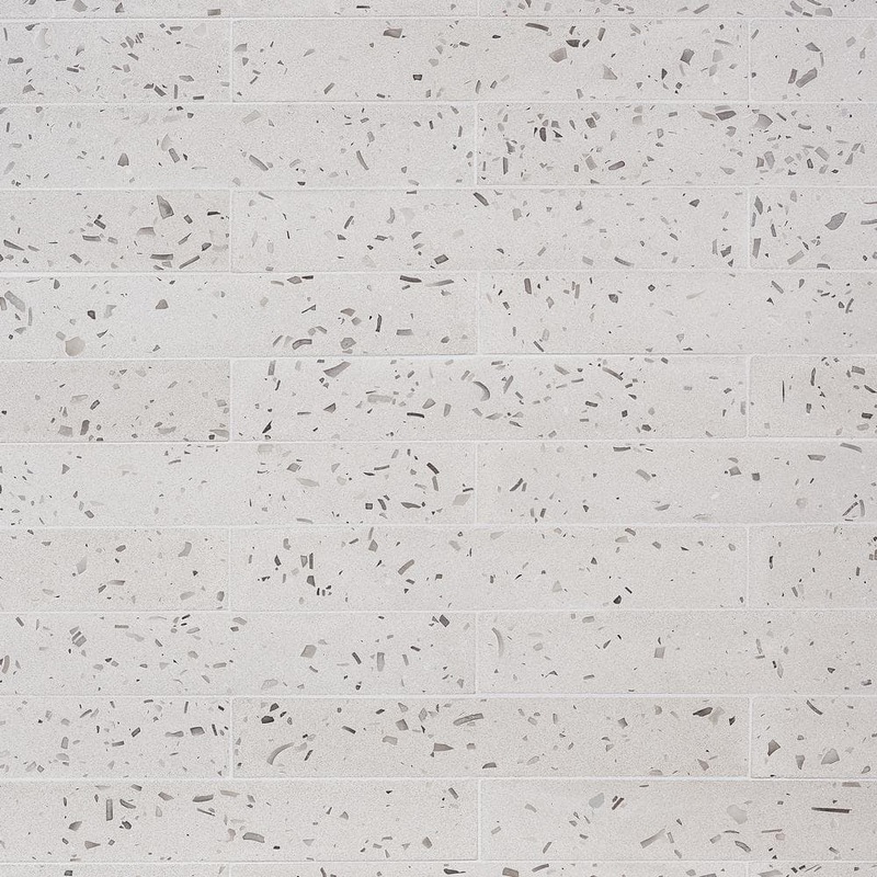 Ivy Hill Tile Fusion Brick Lunar Gray 2.48 in. x 15.74 in. Natural Terrazzo Cement Subway Wall Tile (5.38 sq. ft./Case) EXT3RD108302