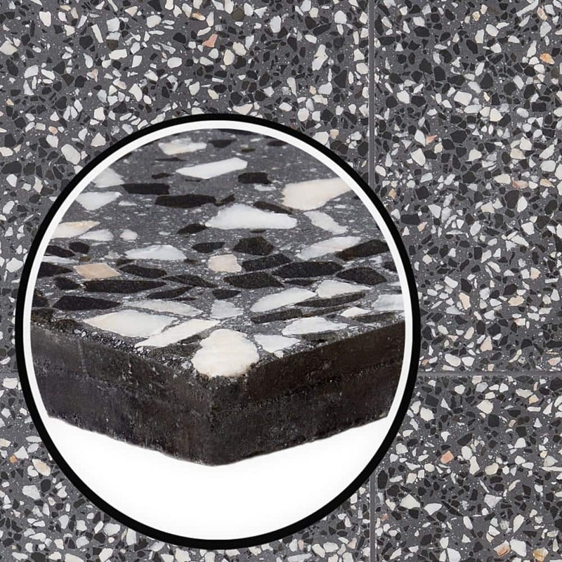 Ivy Hill Tile Raleigh Domino 16.14 in. x 16.14 in. Polished Terrazzo Cement Floor and Wall Tile (3.61 sq. ft./Case) EXT3RD108028