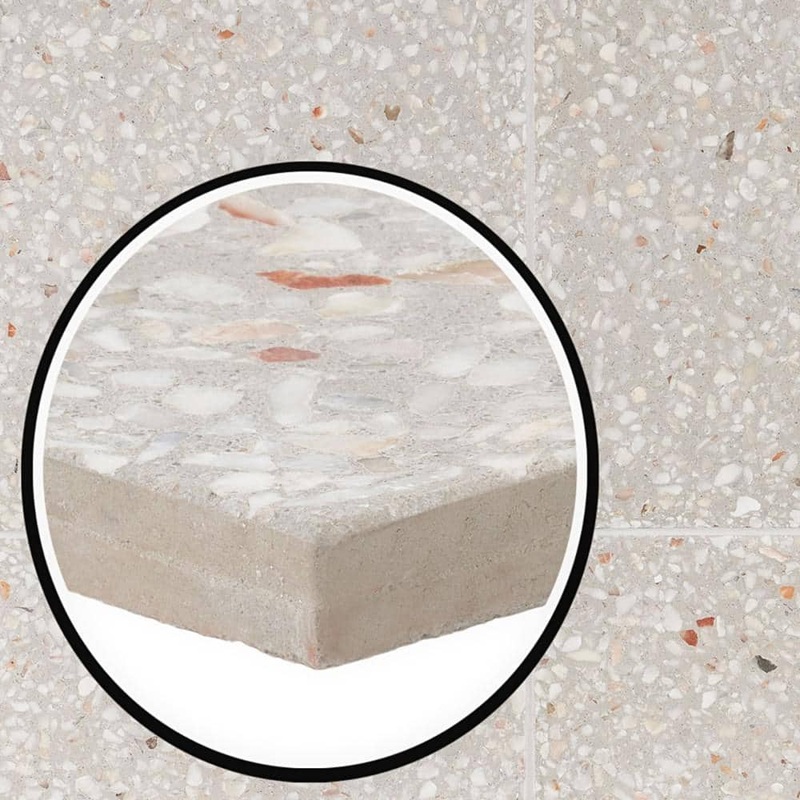 Ivy Hill Tile Raleigh Dove 16.14 in. x 16.14 in. Polished Terrazzo Cement Floor and Wall Tile (3.61 sq. ft./Case) EXT3RD108029