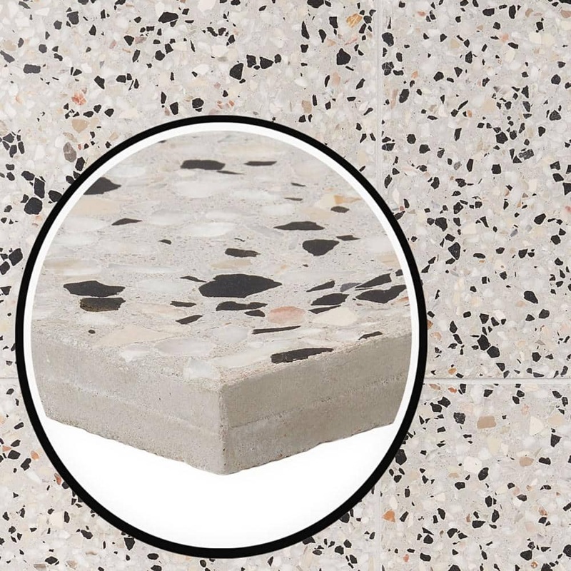 Ivy Hill Tile Raleigh Foro 16.14 in. x 16.14 in. Polished Terrazzo Cement Floor and Wall Tile (3.61 sq. ft./Case) EXT3RD108030