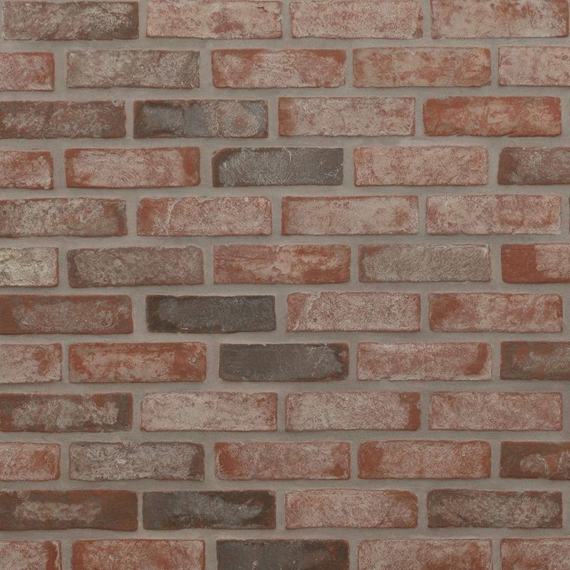 MSI Noble Red 7 .55 in. x 2.25 in. x 0.50 in. Clay Thick Thin Brick (Box of 50) CTL-NOBRED2X7-N