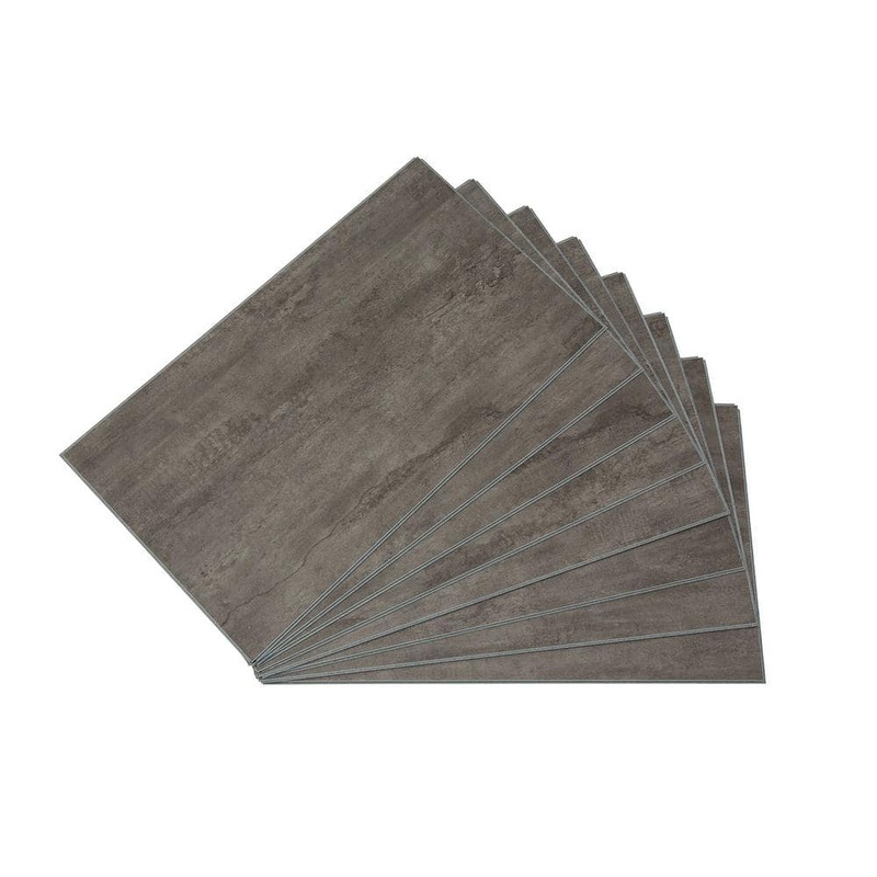 PALISADE 25.6 in. L x 14.8 in. W Ashen Slate No Grout Vinyl Wall Tile (21 sq. ft./case) 53000