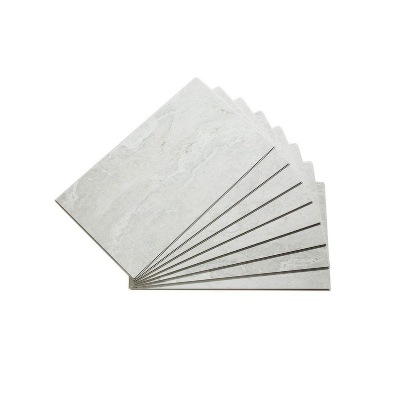 PALISADE Polar Frost 14.8 in. W x 25.6 in. L Waterproof Adhesive No Grout Vinyl Wall Tile (21 sq. ft./case) 53020