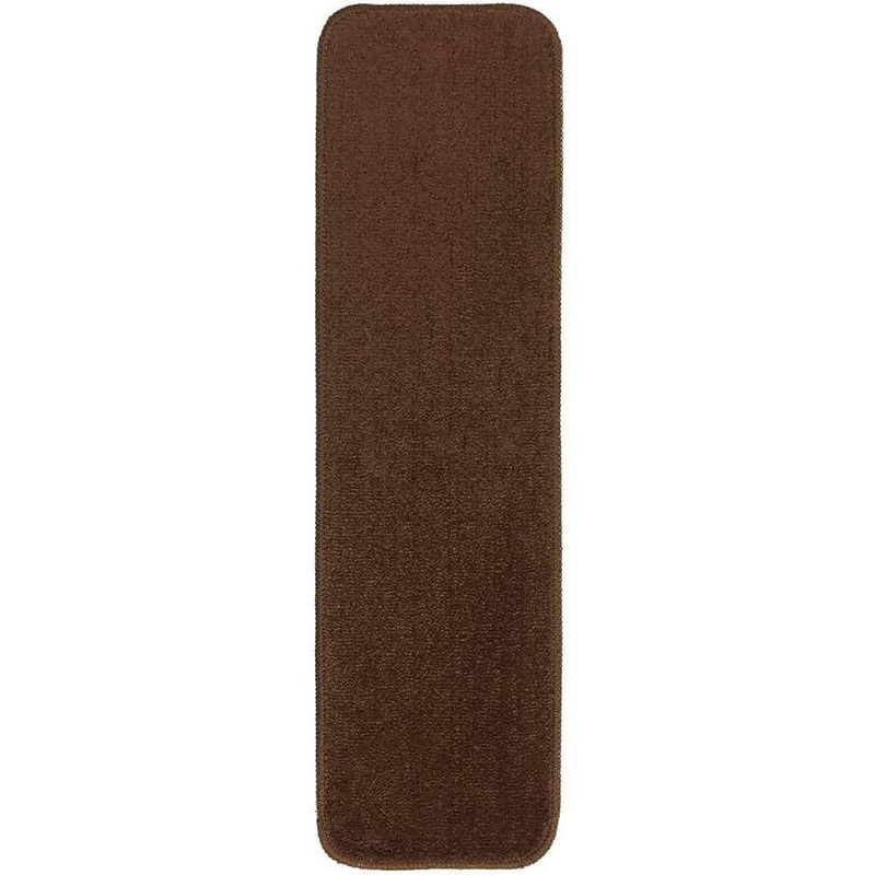 RugStylesOnline Comfortable Collection Brown 7 inch x 24 inch Indoor Carpet Stair Treads Slip Resistant Backing (Set of 7) CO-7X24-BRWN-7