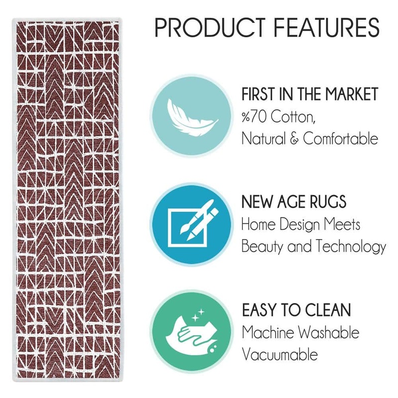 SUSSEXHOME Hudson Maroon 9 in. x 28 in. Cotton Carpet Stair Tread Cover (Set of 13) HS-RD-13PACK