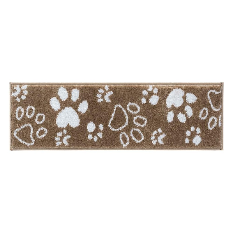 SUSSEXHOME Paw Collection Beige White 9 in. x 28 in. Polypropylene Stair Tread Cover (Set of 4) PAW-BG-4PACK
