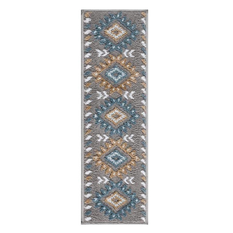 SUSSEXHOME Traditional Collection Teal 9 in. x 28 in. Polypropylene Stair Tread Cover (Set of 13) TRD-TL-13Pack