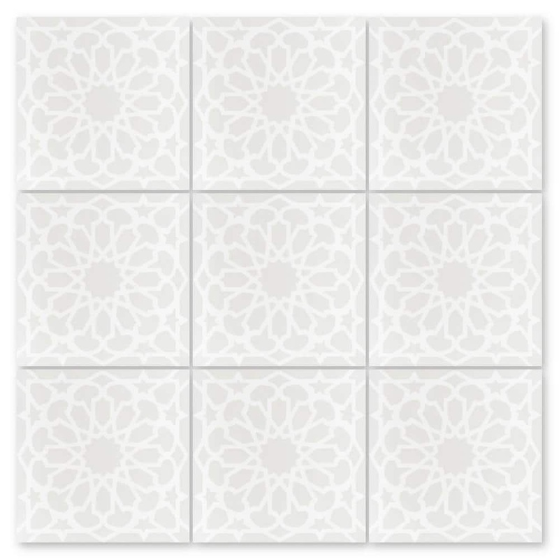 Villa Lagoon Tile Andalusia Petite Fog 8 in. x 8 in. Cement Handmade Floor and Wall Tile (Box of 8/3.45 sq. ft. ) SB20SQ12FR-ANDA2-S1-P8