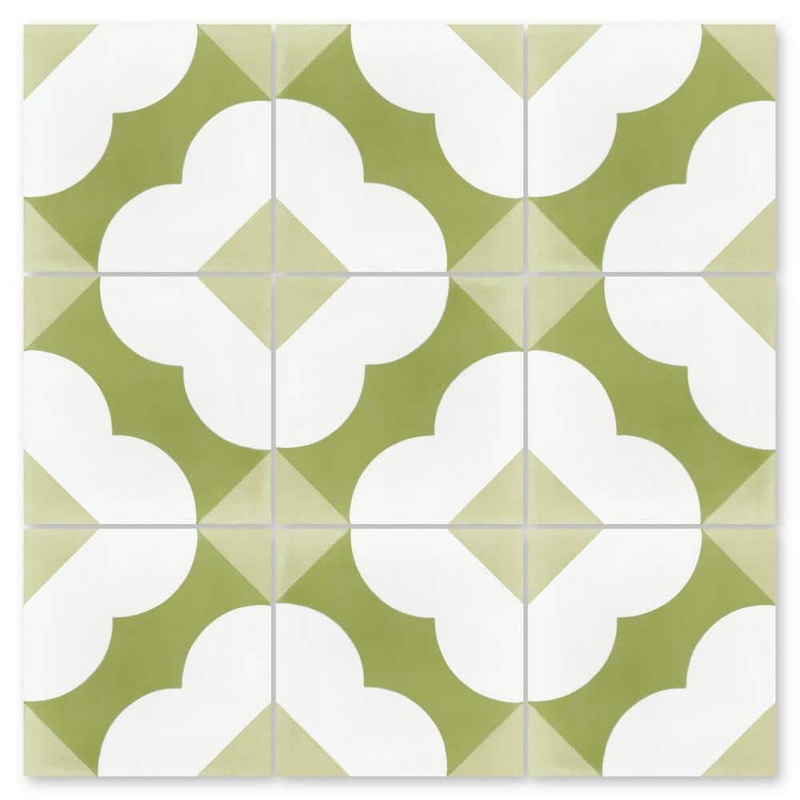 Villa Lagoon Tile Katie Fresco 8 in. x 8 in. Cement Handmade Floor and Wall Tile (Box of 8/3.45 sq. ft. ) SB20SQ12FR-KATE1-S2-P8