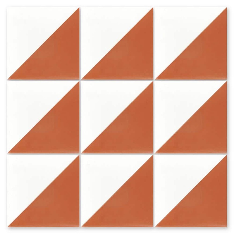 Villa Lagoon Tile Man Overboard Terracotta and White/Matte 8 in. x 8 in. Cement Handmade Floor and Wall Tile (Box of 8/3.45 sq. ft. ) SB20SQ12FR-MANV1-S6-P8