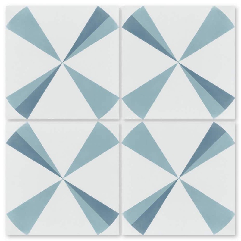 Villa Lagoon Tile Polaris Azul Multicolor/Matte 8 in. x 8 in. Cement Handmade Floor and Wall Tile (Box of 8/3.45 sq. ft.) SB20SQ12FR-PLAR1-S1-P8