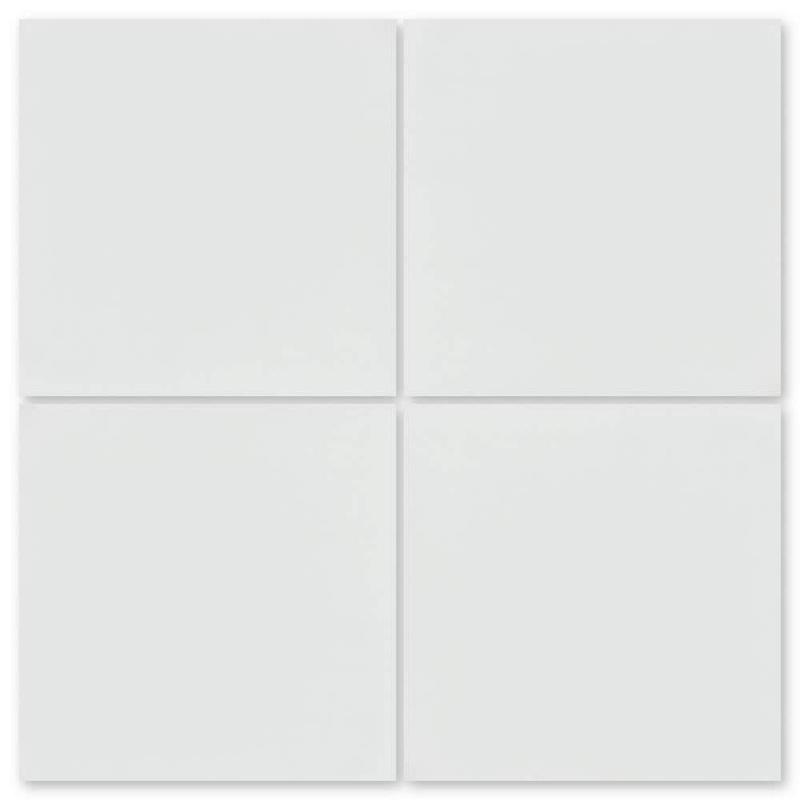 Villa Lagoon Tile Solid Square White/Matte 8 in. x 8 in. Cement Handmade Floor and Wall Tile (Box of 8/3.45 sq. ft.) SB20SQ12FR-SB1000-P8