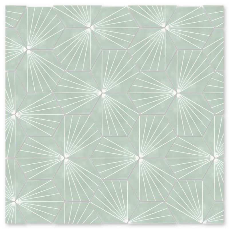 Villa Lagoon Tile Spark C May Multicolor/Matte 9 in. x 8 in. Cement Handmade Floor and Wall Tile (Box of 8/2.96 sq. ft.) SB20RH12FR-SPAR3-S2-P8