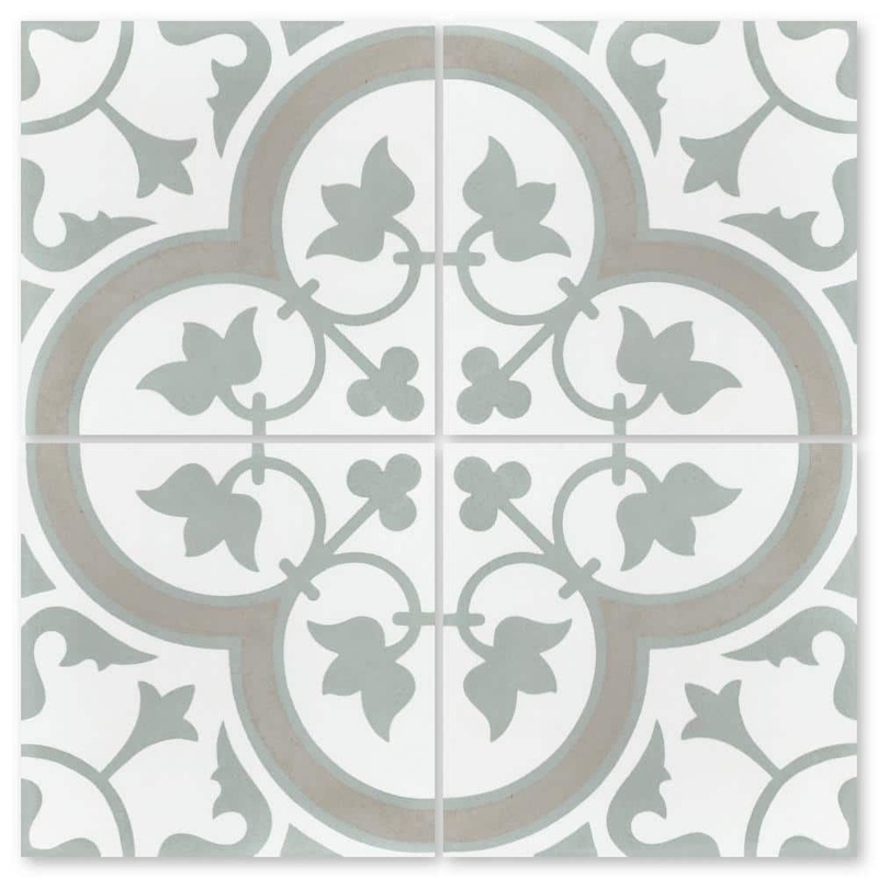 Villa Lagoon Tile Tulips B Vintage Multicolor/Matte 8 in. x 8 in. Cement Handmade Floor and Wall Tile (Box of 8/3.45 sq. ft.) SB20SQ12FR-TULP2-S7-P8