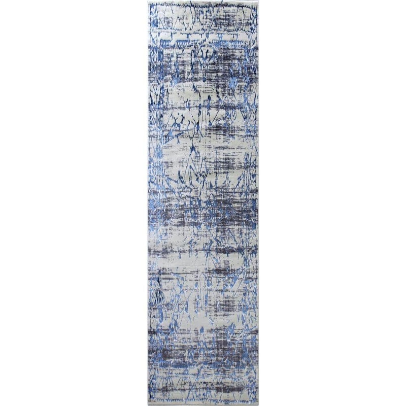 BENISSIMO Mercury Blue 9 in. x 32 in. Durable Polyester Stair Tread Cover (Set of 14) WV-STAIRS-MERCURY-BLUE13