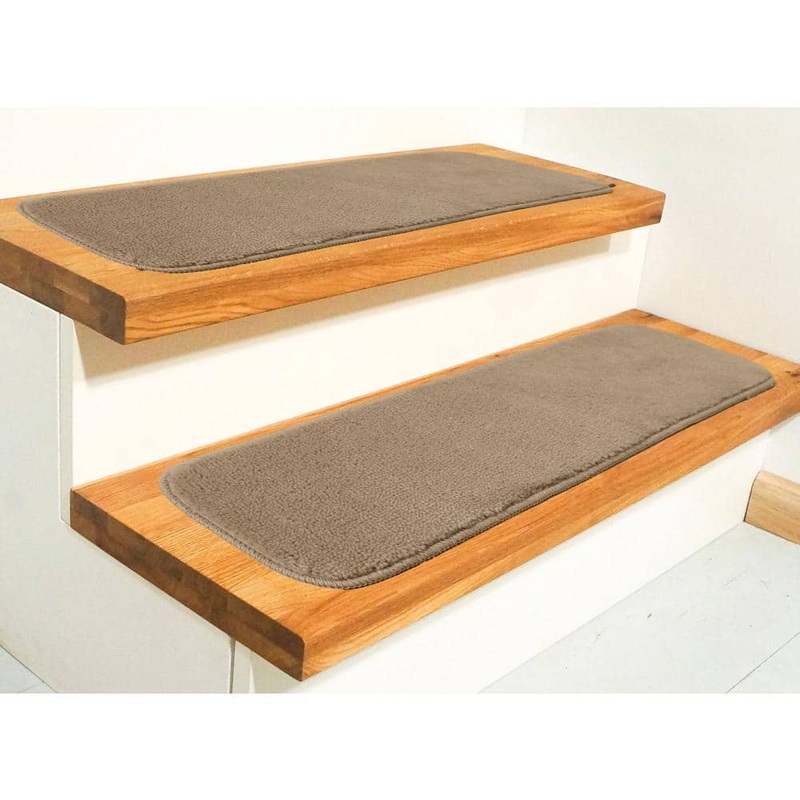 RugStylesOnline Comfortable Collection Dark Cream 7 inch x 24 inch Indoor Carpet Stair Treads Slip Resistant Backing (Set of 7) CO-7X24-CRM-7