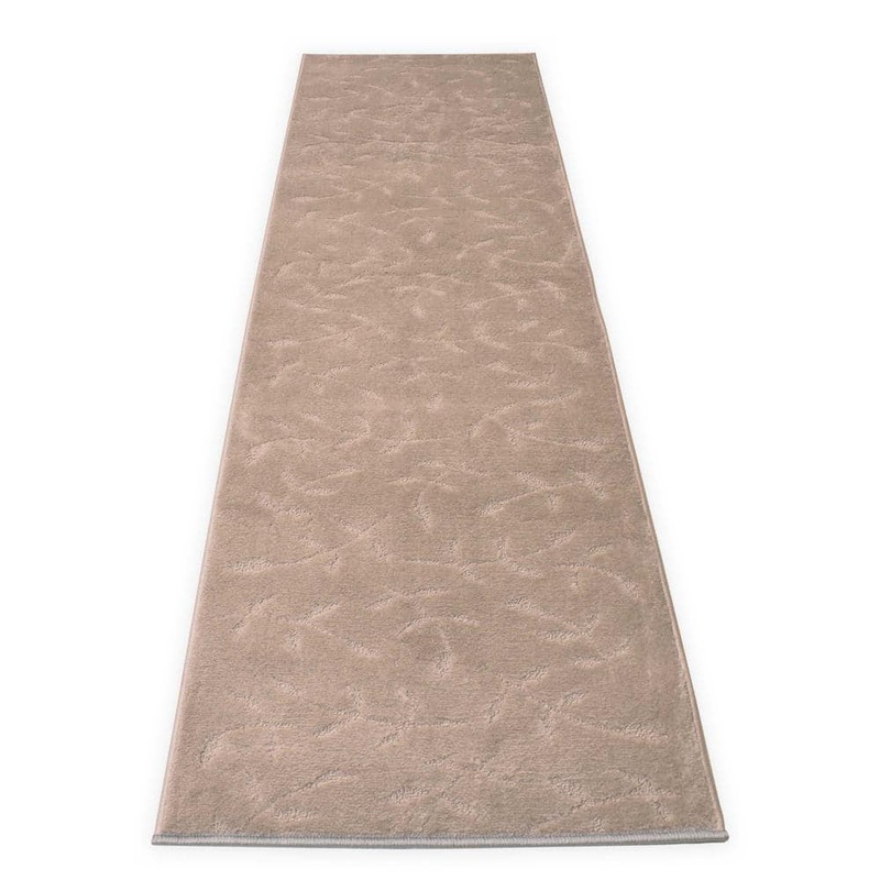 RugStylesOnline Euro Flowers Sandy Gray 25 in. W x 288 in. L Stair Runner 50 sq. ft. EUFLOGRY-26X24