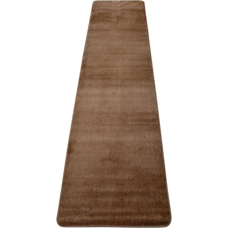 RugStylesOnline Euro Solid Collection Beige 26 in. W x 96 in. L Stair Runner 17.33 sq. ft. HD-CMF1002-2X8