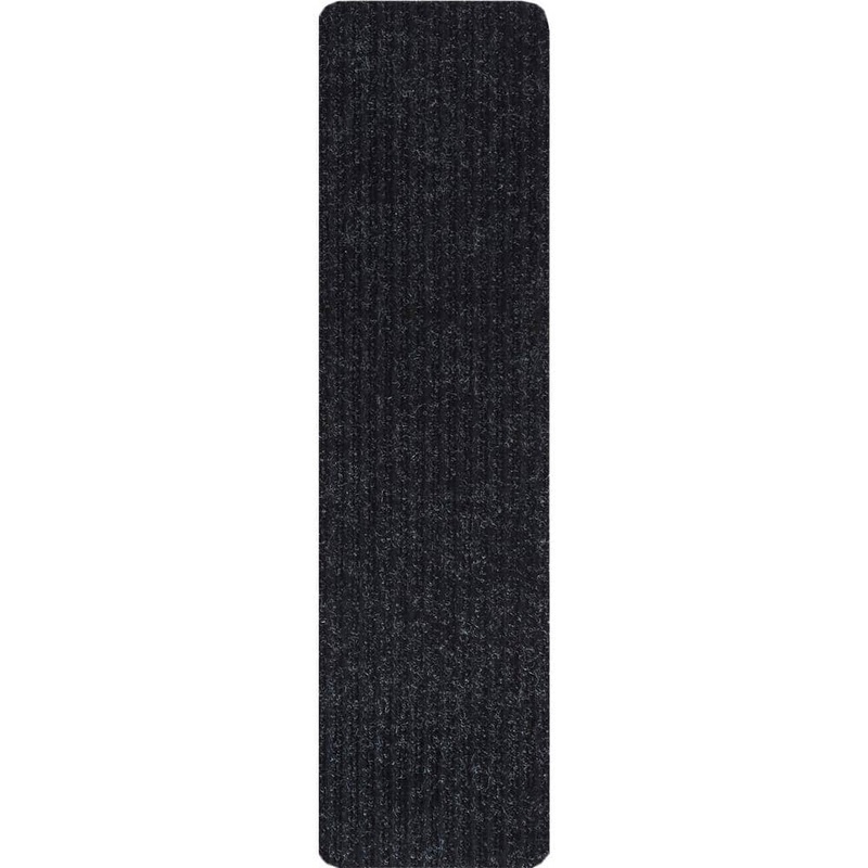 RugStylesOnline Old Black 7 in. x 24 in. Indoor Carpet Stair Treads Slip Resistant Backing (Set of 3) OLD-7X24BLAC-3