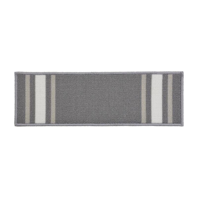 RugStylesOnline Solid Border Custom Size Gray 8 in. x 36 in. Indoor Carpet Stair Tread Cover Slip Resistant Backing (Set of 13) 5001-8X36-13