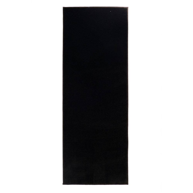 RugStylesOnline Solid Euro Black 31 in. x 38 ft. Your Choice Length Stair Runner HD-EU3003-38X31