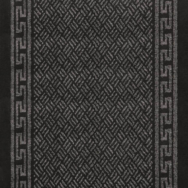 TrafficMaster Greek Key Charcoal 2 ft. 2 in. x Your Choice Length Roll Runner MT1004438US
