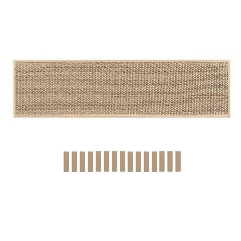 Unbranded Beige 8 in. x 30 in. Rubber Stair Tread Cover (Set of 15) JON88V