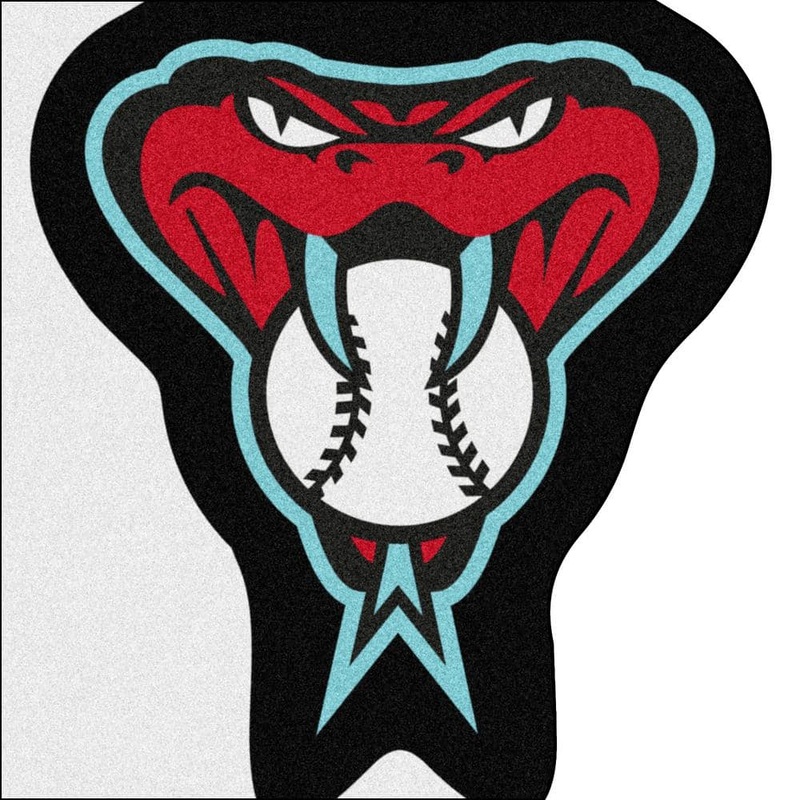 FANMATS Arizona Diamondbacks Black 2.5 ft. x 2.5 ft. Mascot Area Rug 29016