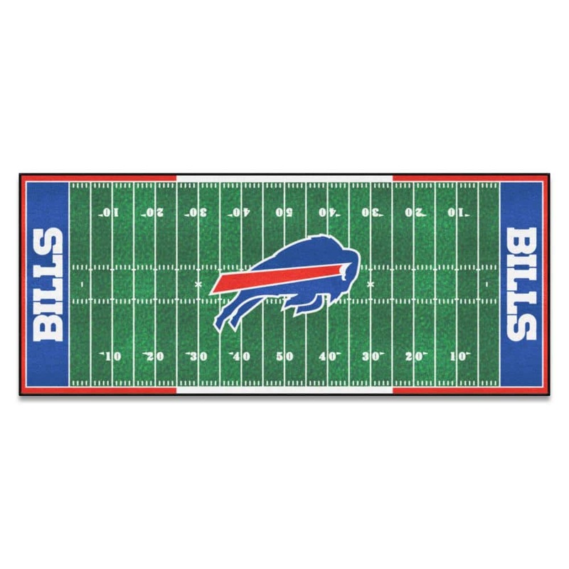 FANMATS Buffalo Bills 3 ft. x 6 ft. Football Field Rug Runner Rug 7345