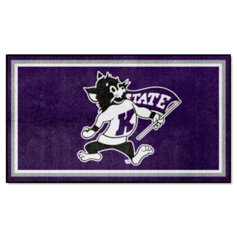 FANMATS Kansas State Wildcats Purple 3 ft. x 5 ft. Plush Area Rug 36368