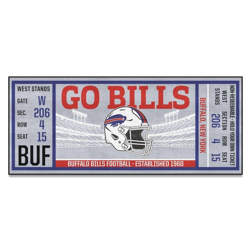 FANMATS NFL – Buffalo Bills 30 in. x 72 in. Indoor Ticket Runner Rug 23113