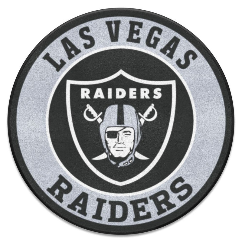 FANMATS NFL – Las Vegas Raiders Black 2 ft. Round Area Rug 17970