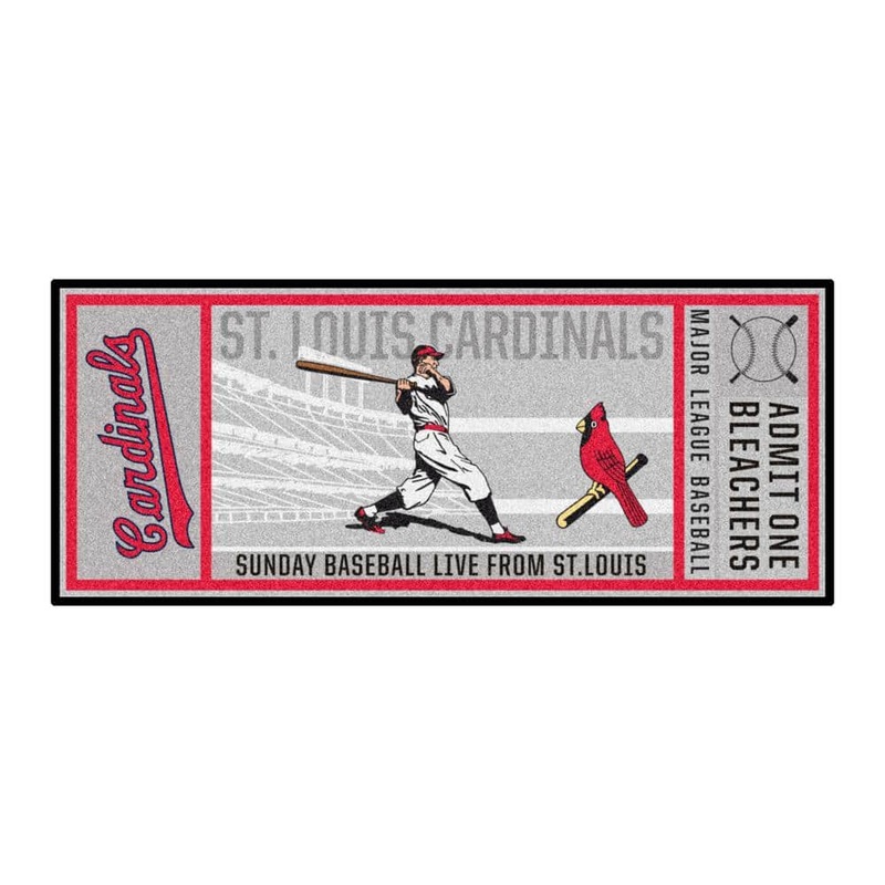 FANMATS St. Louis Cardinals Gray 2 ft. 6 in. x 6 ft. Ticket Runner Rug 1795