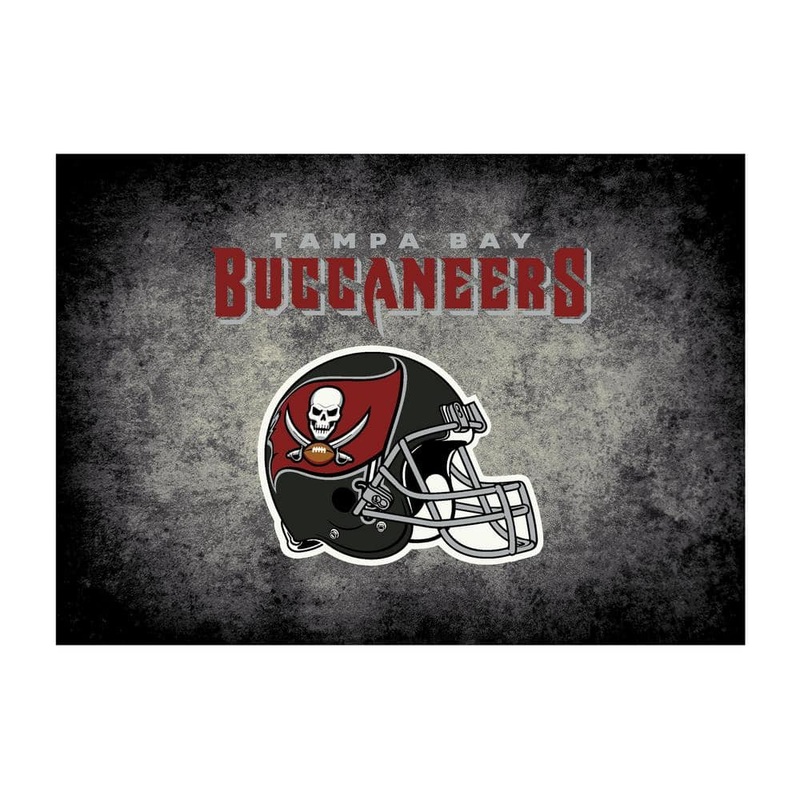 IMPERIAL TAMPA BAY BUCCANEERS 6 ft. X 8 ft. DISTRESSED RUG IMP  526-5009