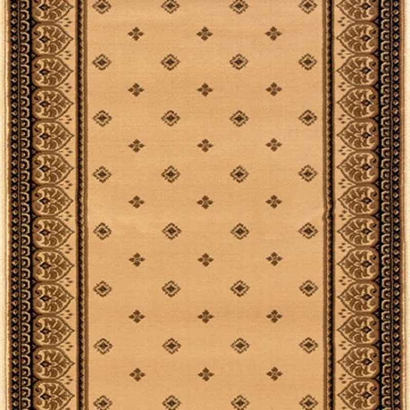 Natco Sapphire Fleur De Lis Ivory 33 in. x Your Choice Length Stair Runner Rug 4338.14.19ME