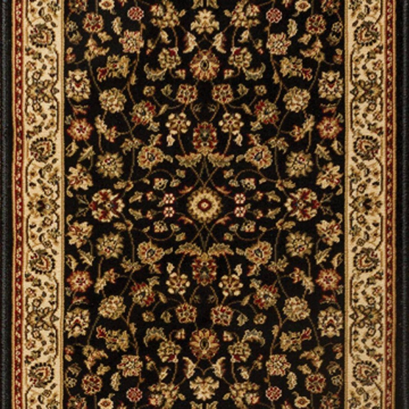 Natco Sapphire Sarouk Black 26 in. x Your Choice Length Stair Runner 4341.81.15ME