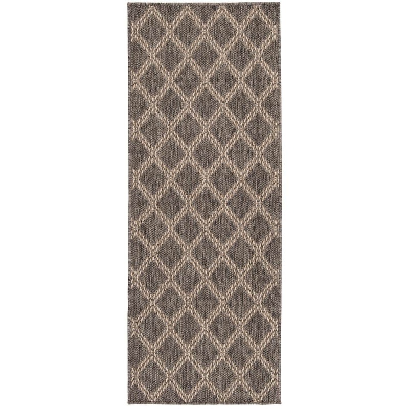 Natco Stratford Santorini Diamond Pebble/Natural 26 in. x Your Choice Length Stair Runner Rug 1701PURNH.106P