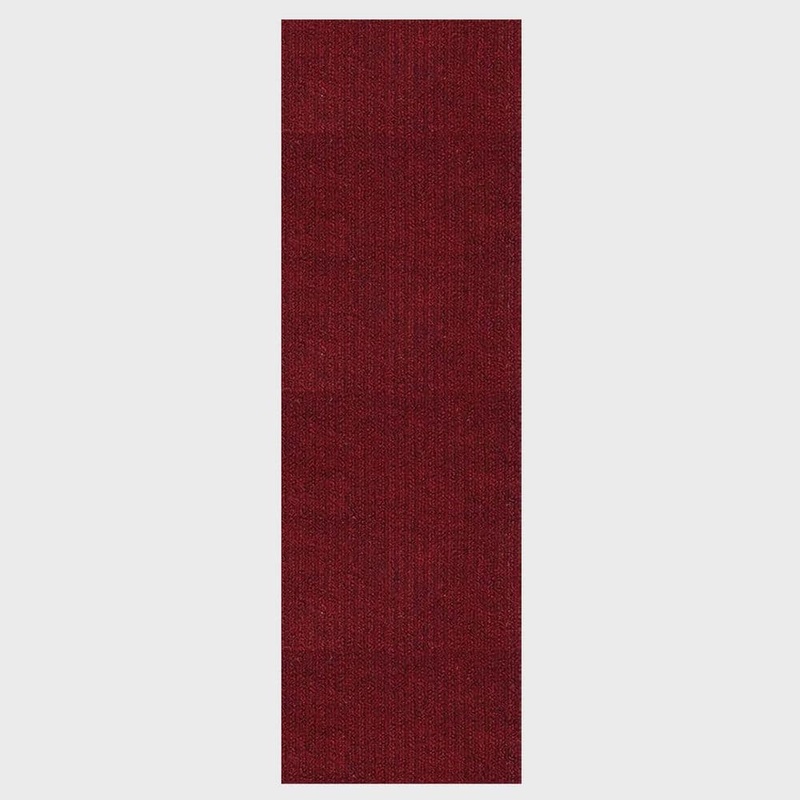 PLAYA RUG Heavy Duty Solid Red 36 in. W x 28 ft. L Indoor/Outdoor Runner Rug/Stair Runner 84 sq. ft. PLY-O-RED-36X28