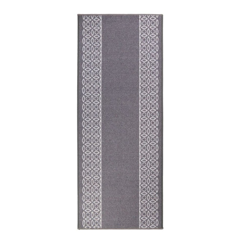RugStylesOnline Berber Chain Series Gray 26 in. x 30 ft. Your Choice Length Stair Runner HD-BRBR07-30X26